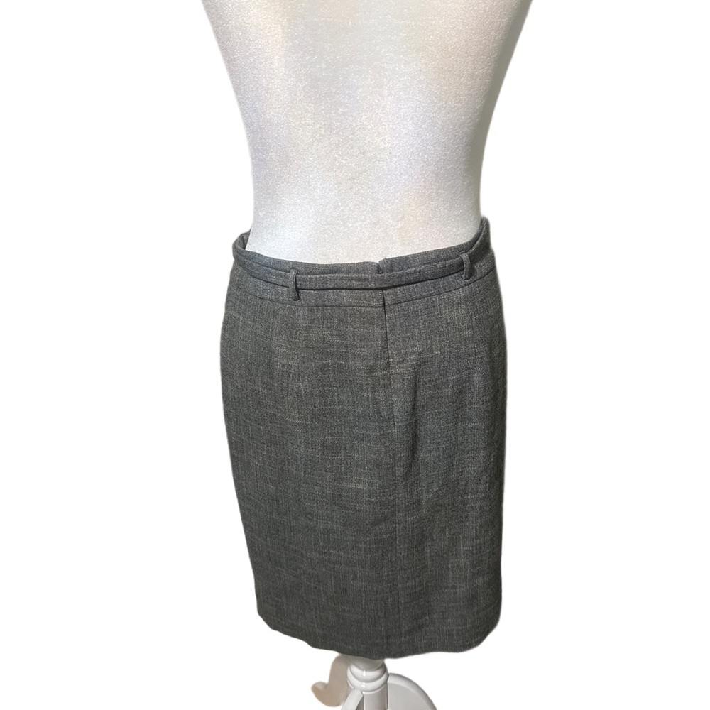 Ann Taylor Gray & White Pencil Skirt with Belt - Picture 4 of 4